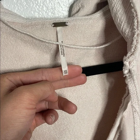 FREE PEOPLE | HARRY SWEATSHIRT | PINK CHAMPAGNE XS - Picture 4 of 5